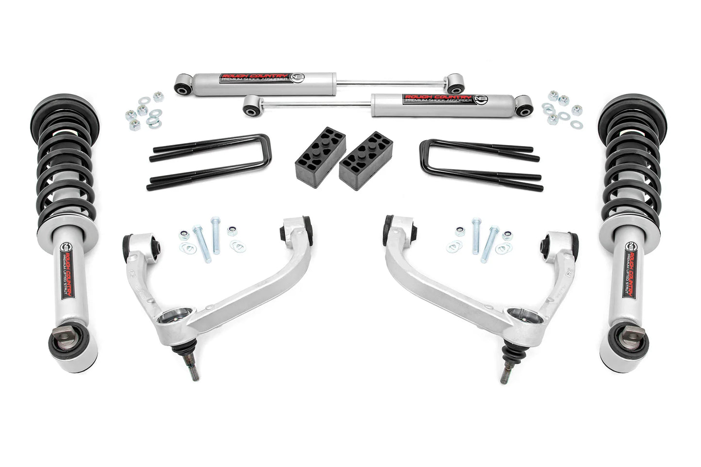 Kit Suspensión 3" + Bandejas Superiores Ford F150 (14-20) - Rough Country N3